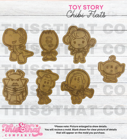 Silicone Mold For Resin |  Chibi Toy Flats