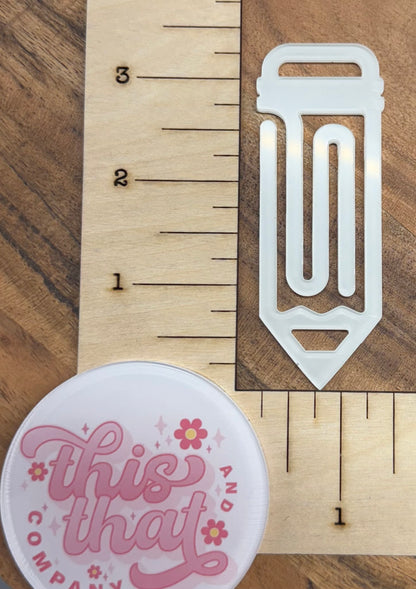 Sublimation Blanks | Sublimation Paper Clip | Acrylic Paper Clip | Pencil