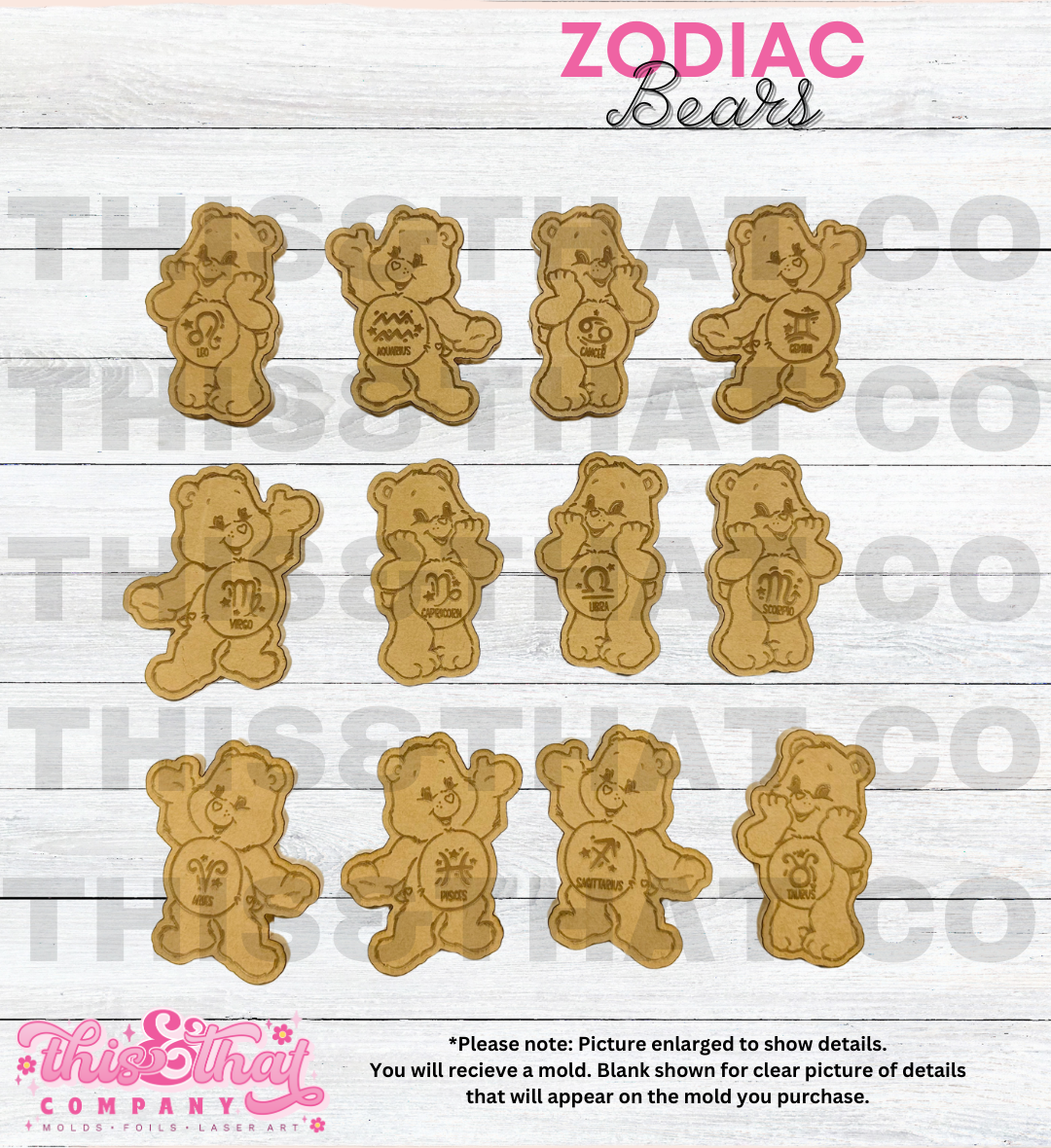 Silicone Mold for Resin | Zodiac Bears