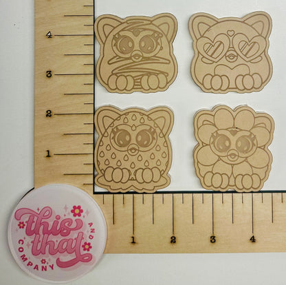 Silicone Mold For Resin | VDay Furby Flats