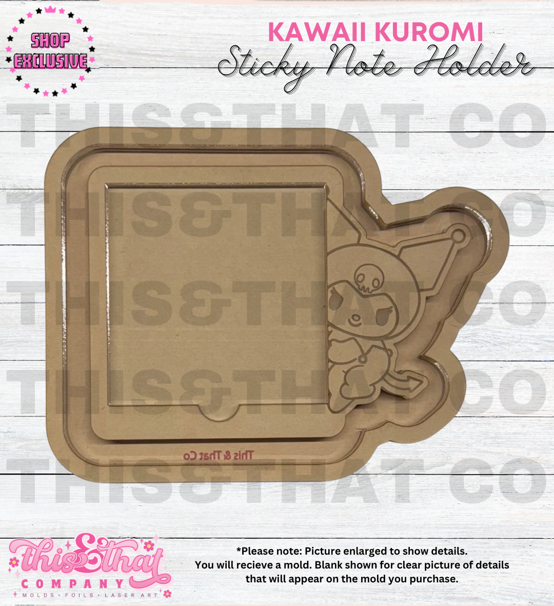 Silicone Mold for Resin | Kawaii San Purple Bunny Sticky Note Holder | SHOP EXCLUSIVE