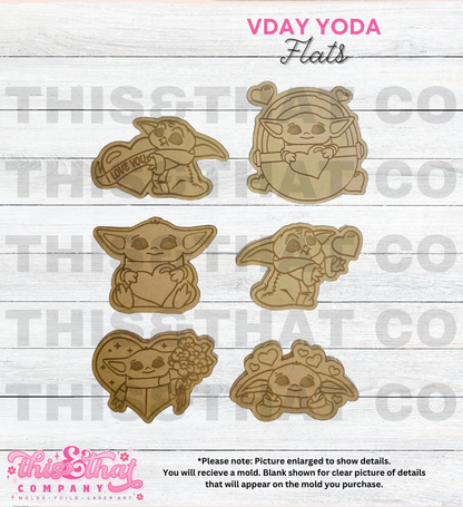 Silicone Mold For Resin | VDay Alien Flats