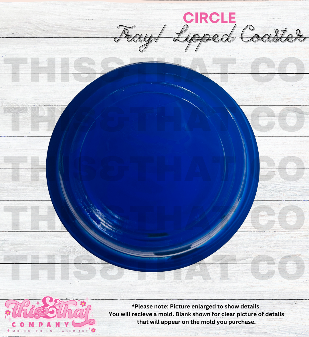 Silicone Mold For Resin | Circle Tray / Lipped Coaster