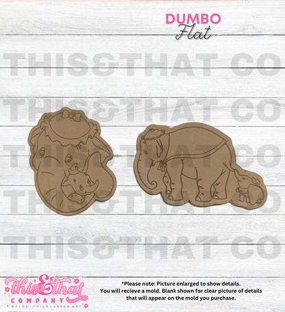 Silicone Mold For Resin | Elephant Character Flat