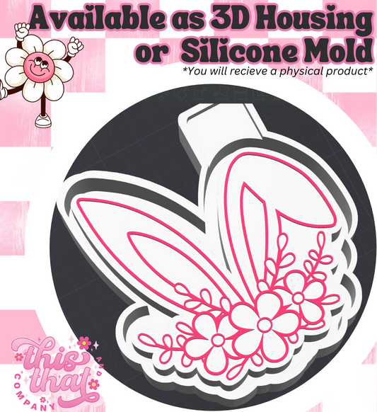 Freshie | Silicone Mold | Floral Easter Bunny Ears