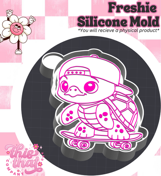 Freshie | Silicone Mold | Skate Board Turtle