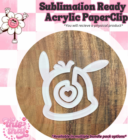 Sublimation Blanks | Sublimation Paper Clip | Acrylic Paper Clip | San Dog