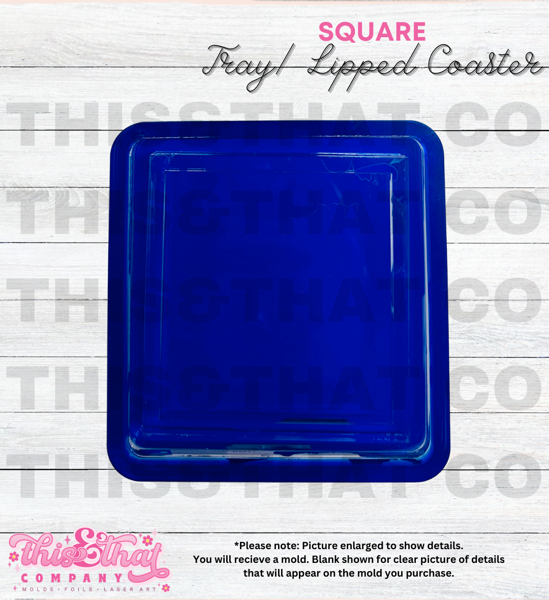 Silicone Mold For Resin |  Square Tray / Lipped Coaster