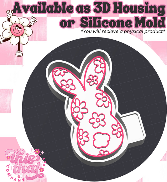 Freshie | Silicone Mold | Floral Easter Peep Bunny