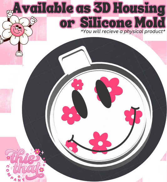 Freshie | Silicone Mold | Floral Smiley Face