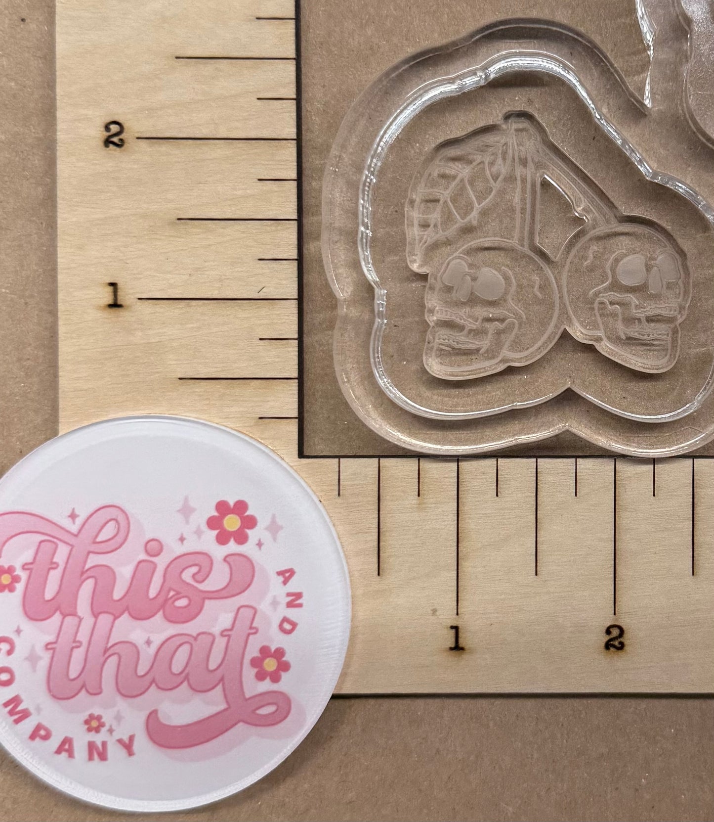 Silicone Mold For Resin | Skull Cherry Flat