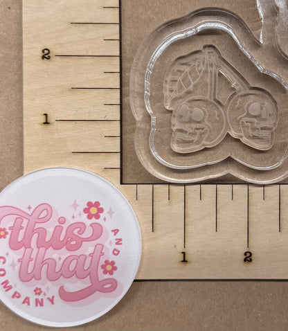 Silicone Mold For Resin | Skull Cherry Flat