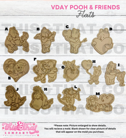 Silicone Mold For Resin | VDay Bear & Friends