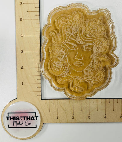 Silicone Mold For Resin |  Medusa Flat / Wall Hanging