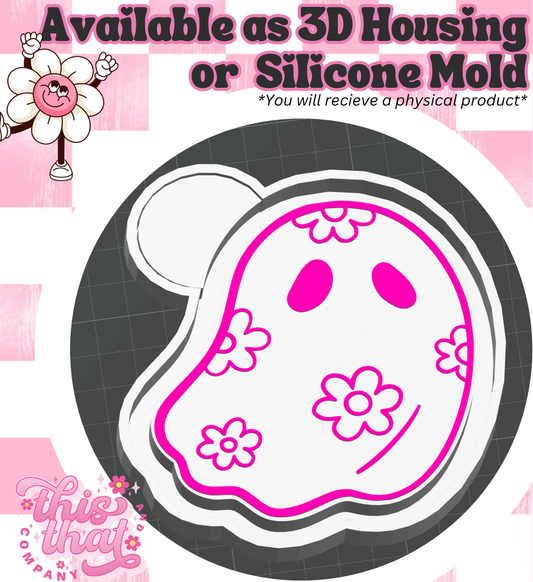 Freshie | Silicone Mold | Floral Ghost