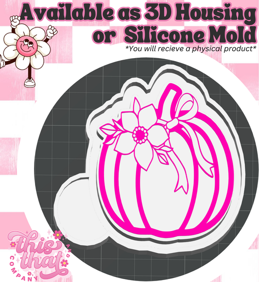 Freshie | Silicone Mold | Floral Pumpkin Bow