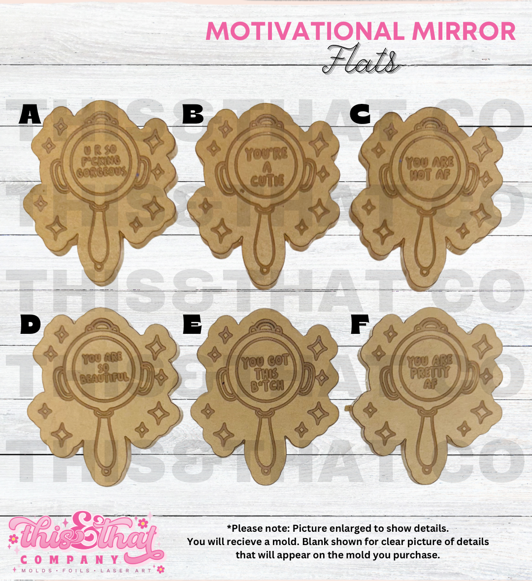 Silicone Mold For Resin |  Motivational Mirrors