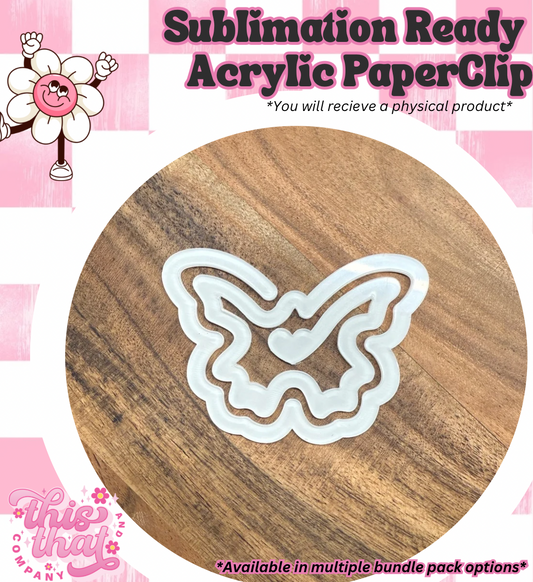 Sublimation Blanks | Sublimation Paper Clip | Acrylic Paper Clip | Butterfly 2
