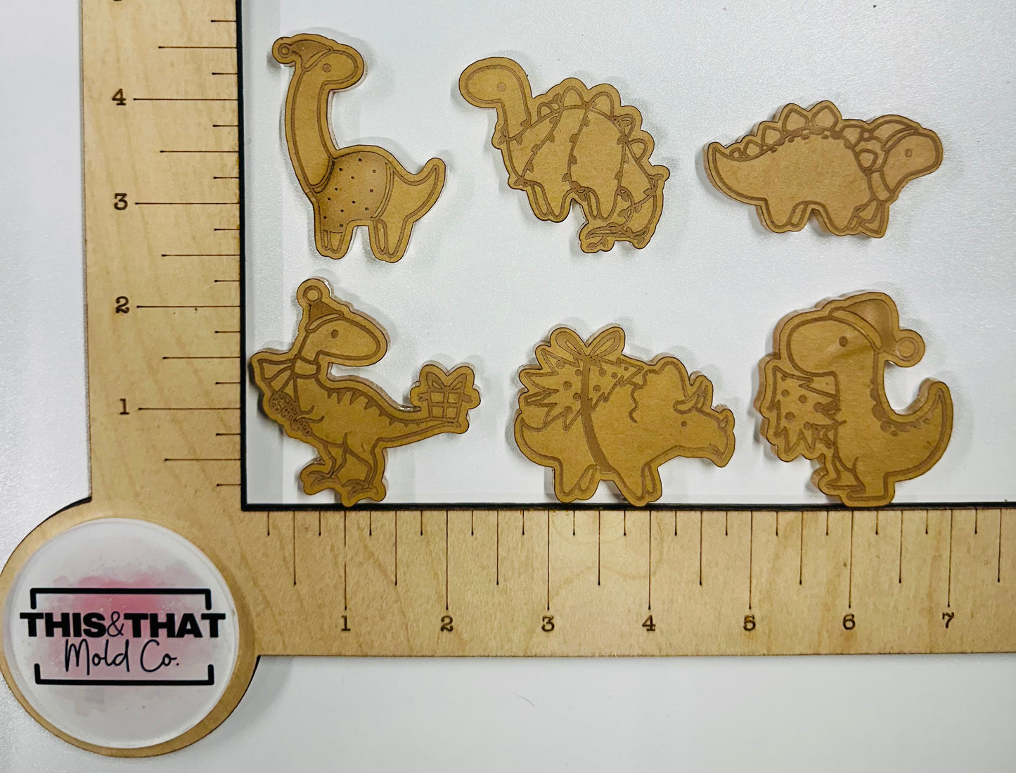 Silicone Mold For Resin |  Christmas Dinos