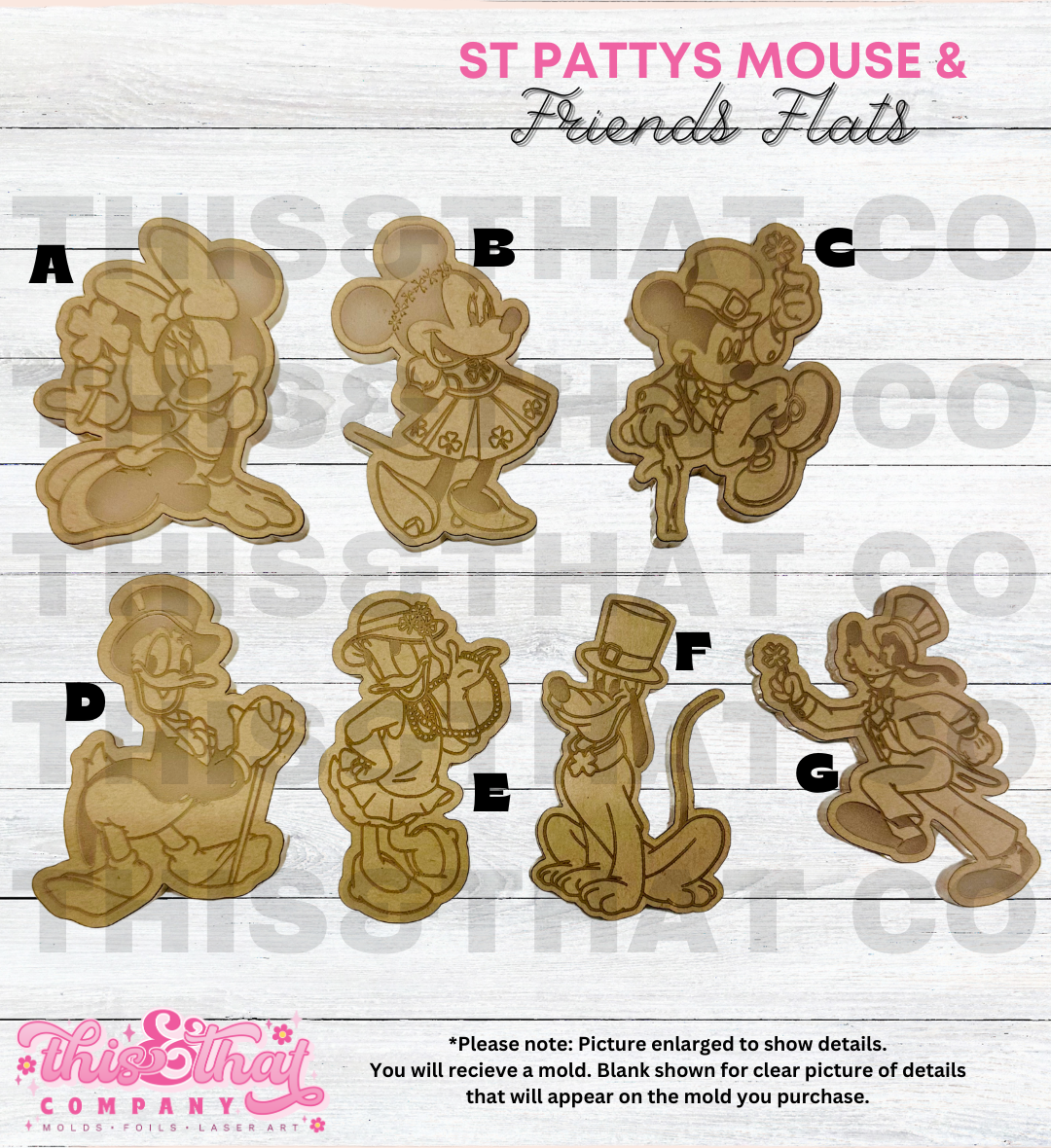 Silicone Mold For Resin | St Pattys Mouse & Friends Flats