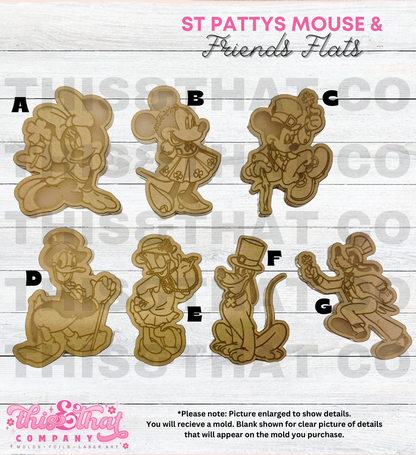 Silicone Mold For Resin | St Pattys Mouse & Friends Flats
