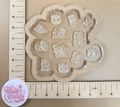 Silicone Mold for Resin | Kawaii San Penguin Stud/ Bit Palette