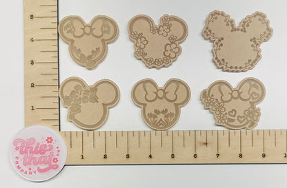 Silicone Mold For Resin |  Floral Mouse Heads (Large)