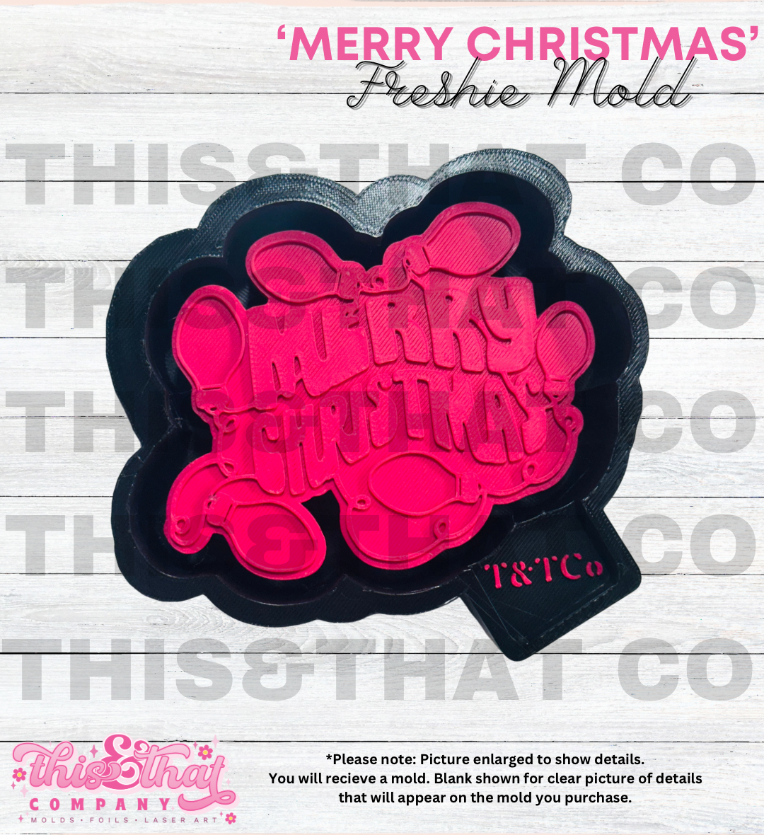 Silicone Mold for Freshies | 'Merry Christmas'