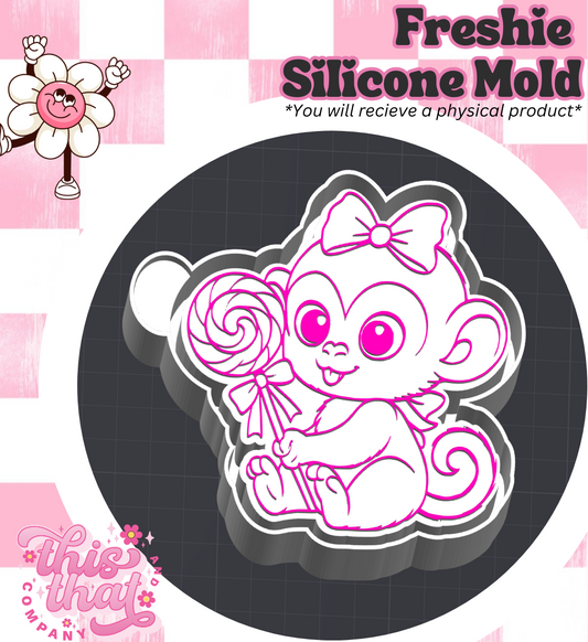 Freshie | Silicone Mold | Lollipop Monkey
