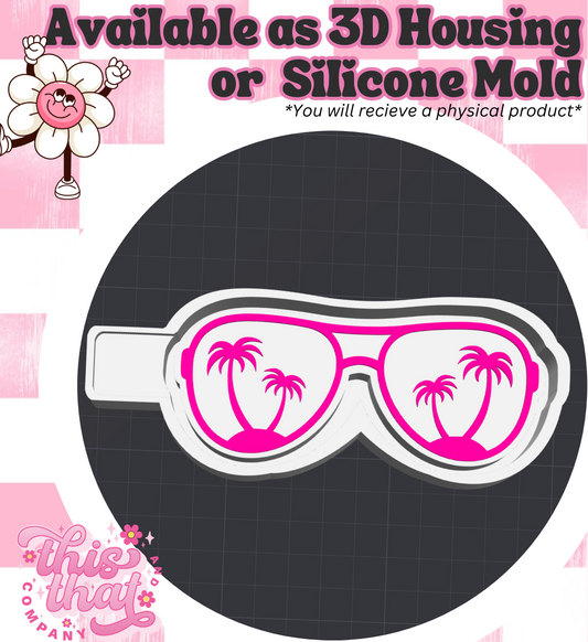 Freshie | Silicone Mold | Palm Tree Sunglasses