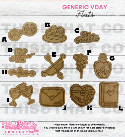 Silicone Mold For Resin | Generic VDay Flats