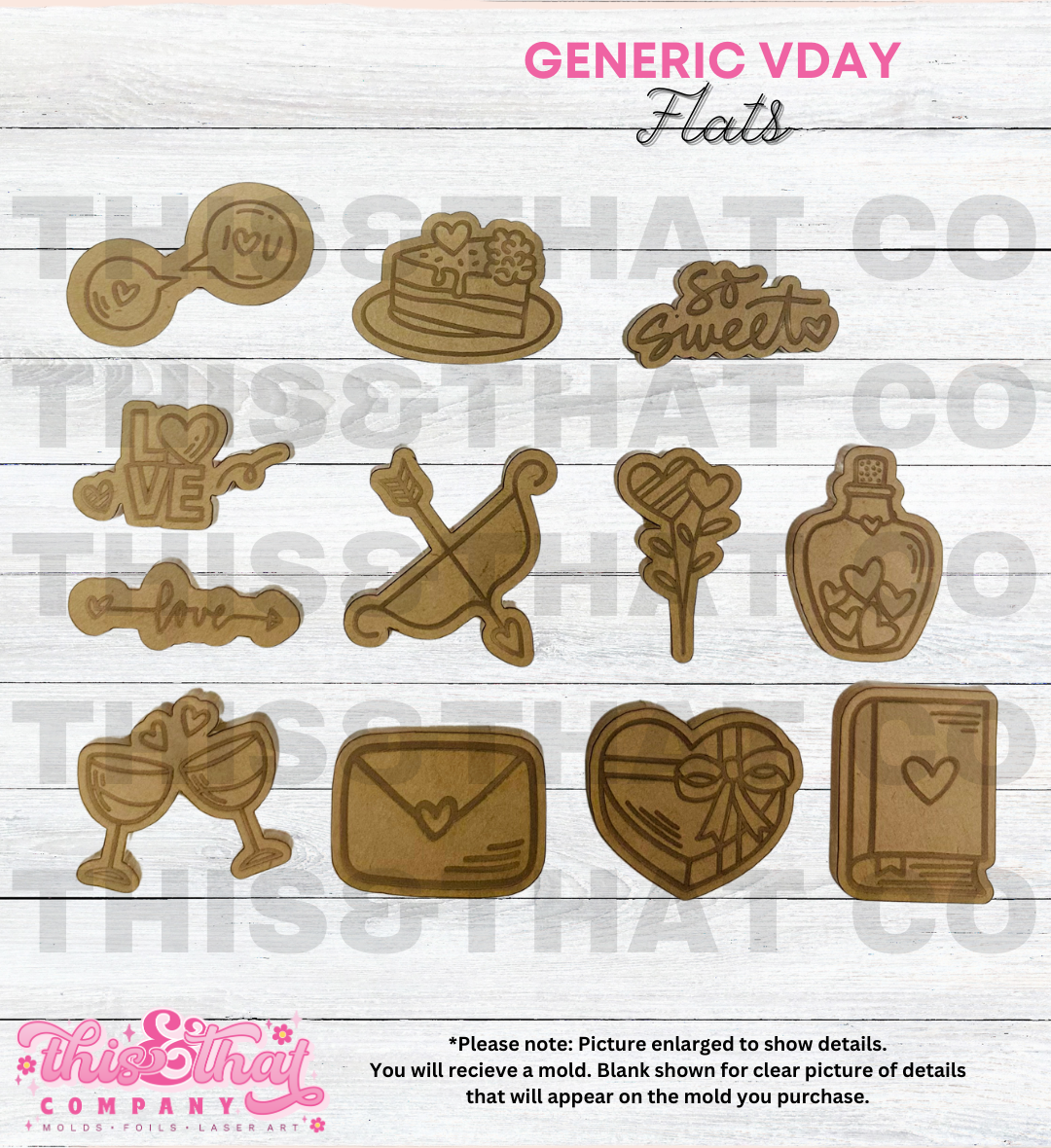 Silicone Mold For Resin | Generic VDay Flats