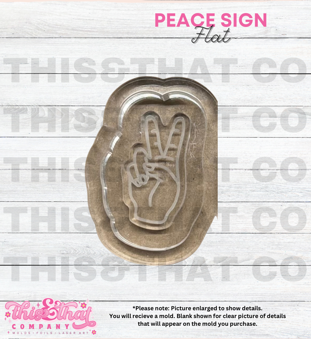 Silicone Mold For Resin | Peace Sign Flat