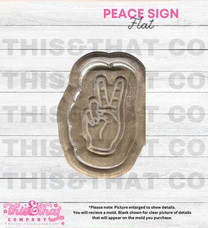 Silicone Mold For Resin | Peace Sign Flat