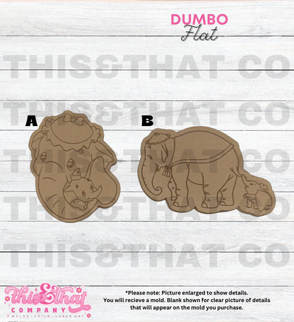 Silicone Mold For Resin | Elephant Character Flat