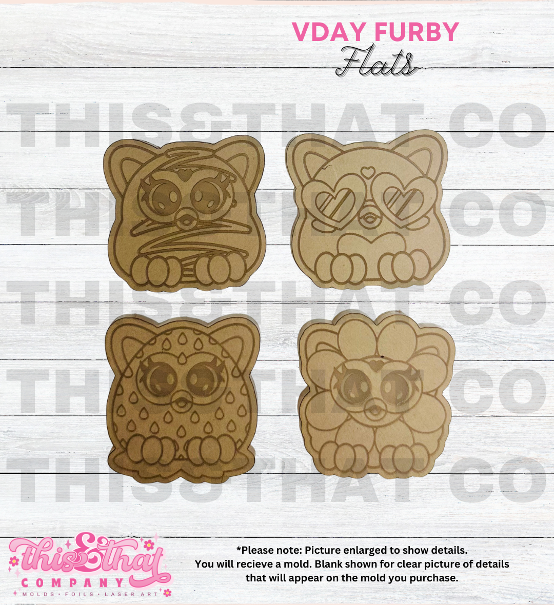 Silicone Mold For Resin | VDay Furby Flats