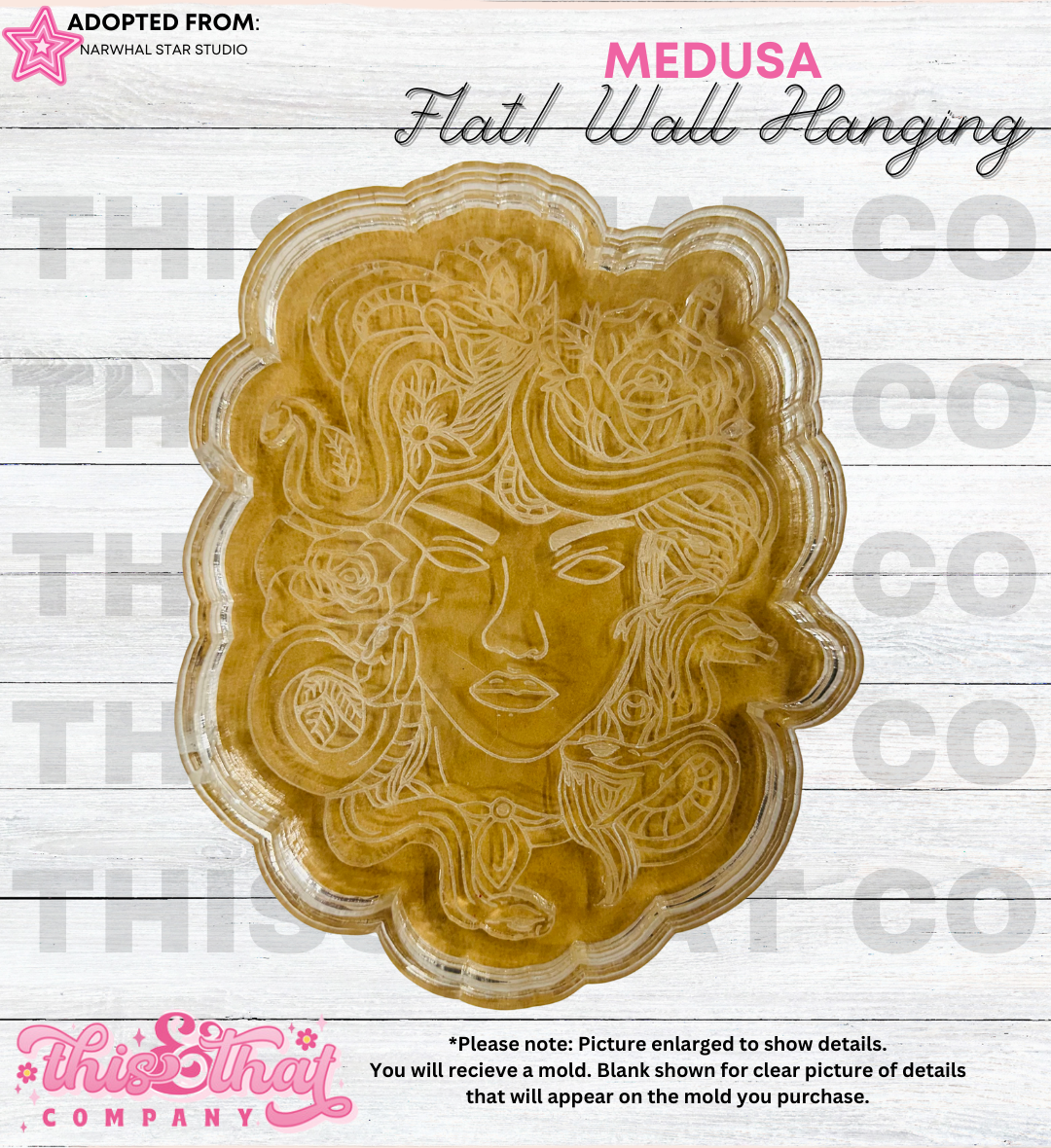 Silicone Mold For Resin |  Medusa Flat / Wall Hanging