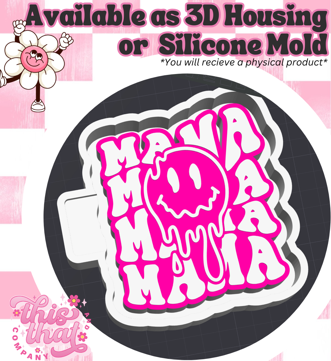 Freshie | Silicone Mold | 'Mama' with drippy face