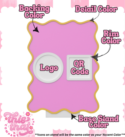 3D Print | Payment Station | FULLY CUSTOMIZABLE | Wavy Backing