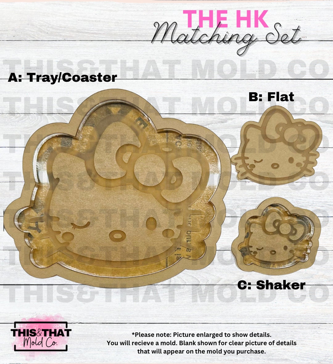 Silicone Mold For Resin | Kawaii Cat Tray, Shaker, Flat Set