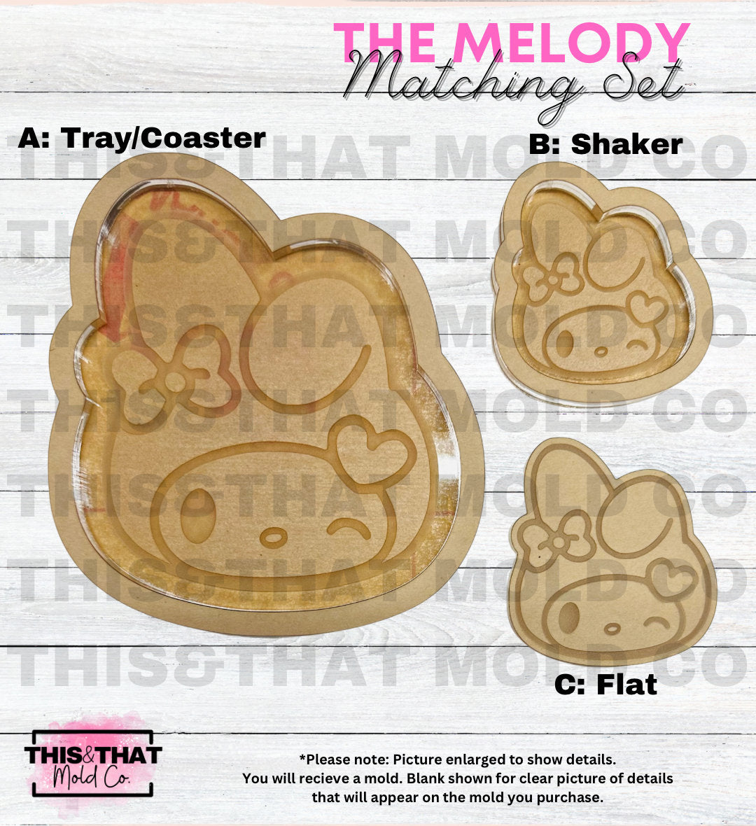 Silicone Mold For Resin | Kawaii Bunny Tray, Shaker, Flat Set