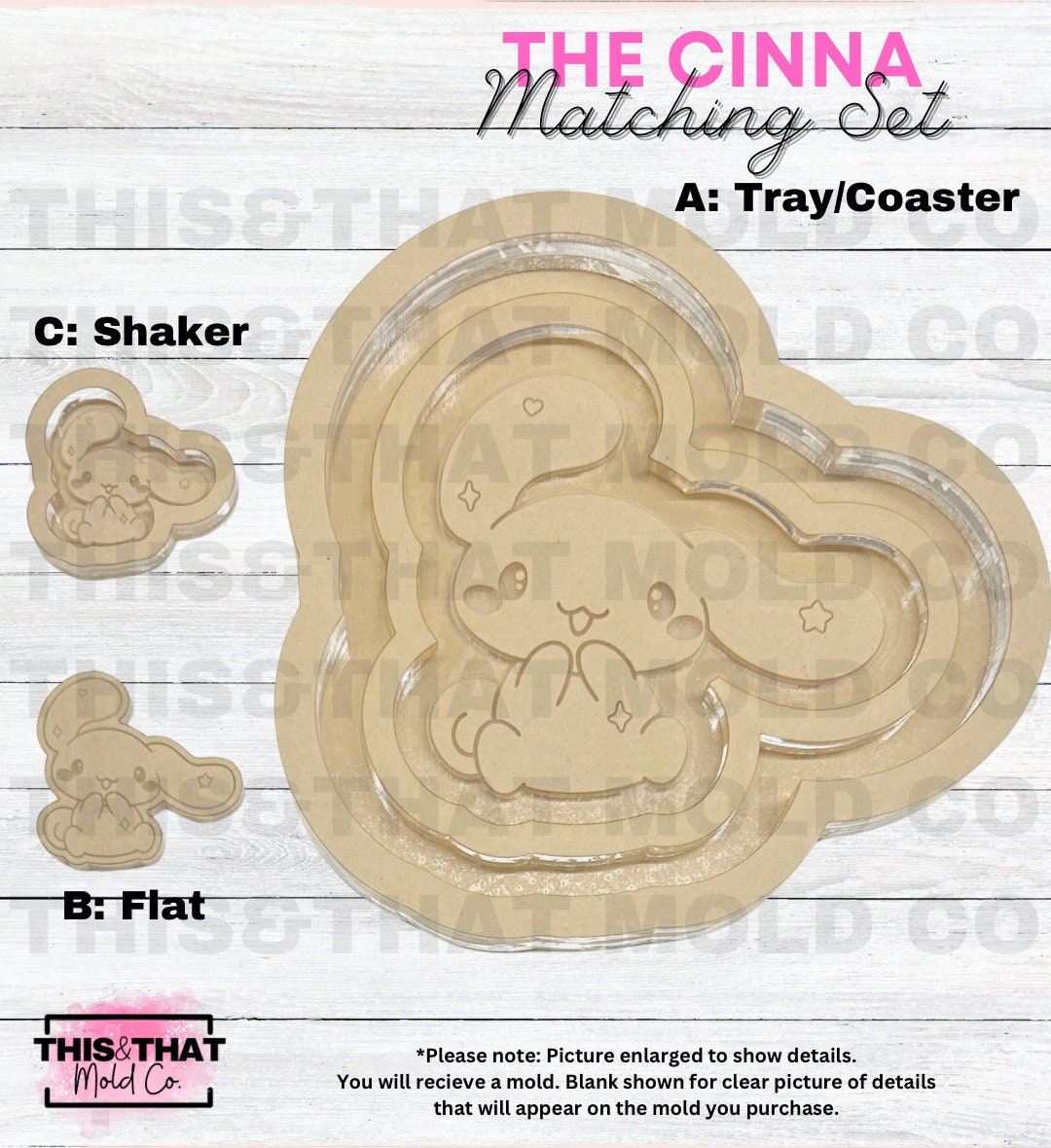 Silicone Mold For Resin | Kawaii Dog Tray, Shaker, Flat Set