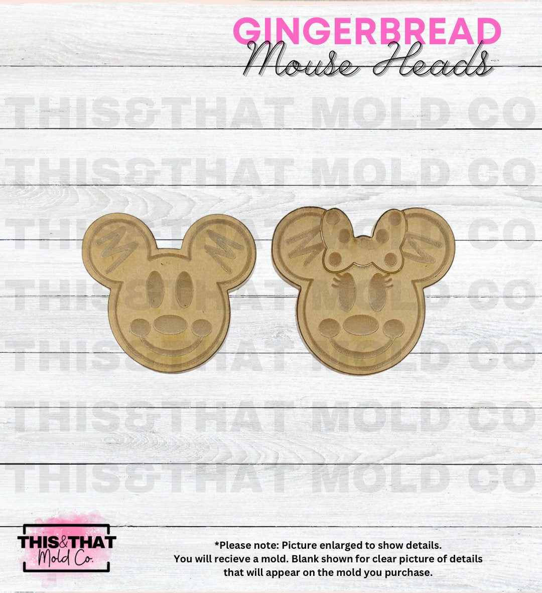 Silicone Mold For Resin | Gingerbread Mouse Heads