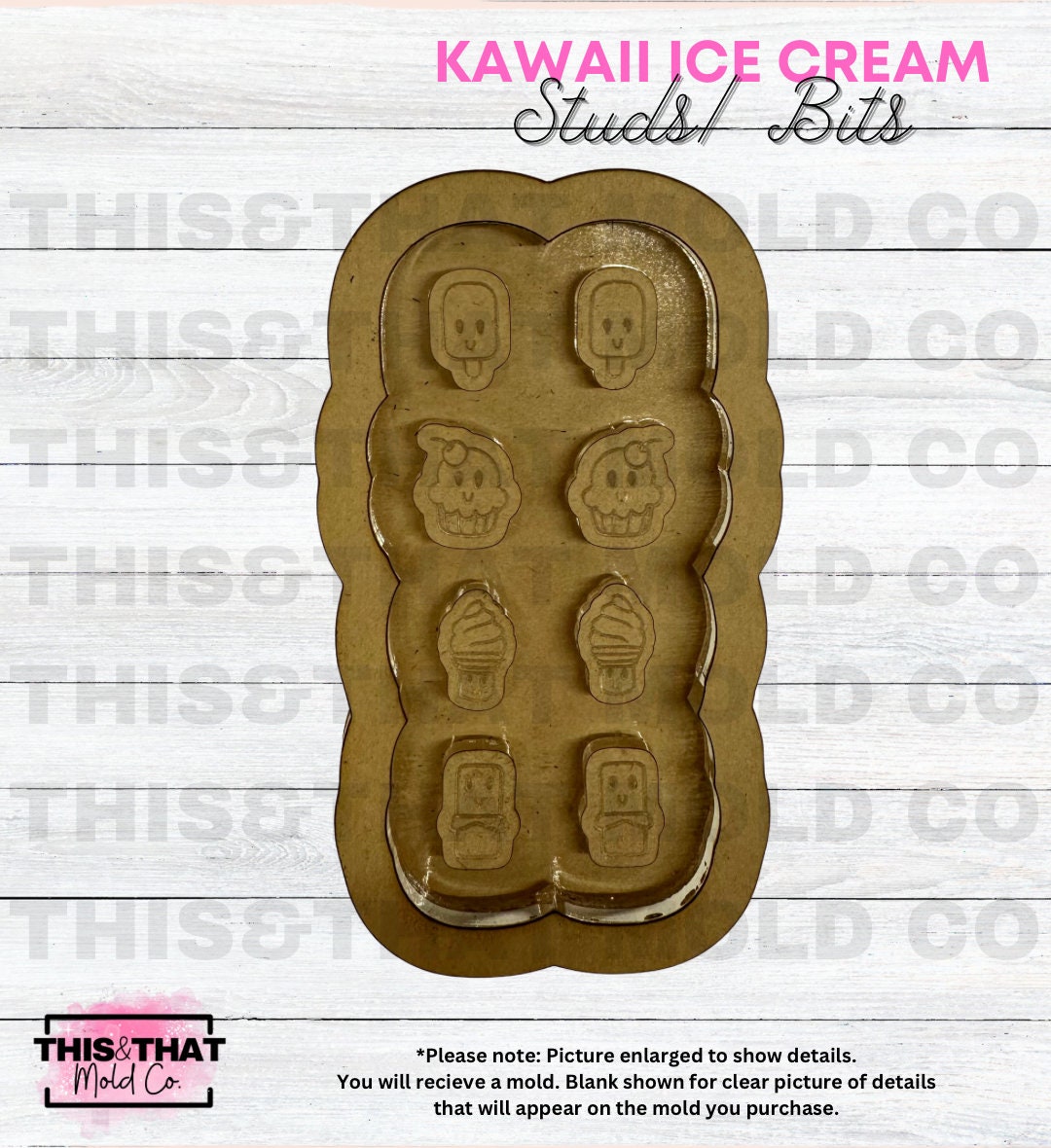 Silicone Mold For Resin | Kawaii Ice Cream Studs/ Bits