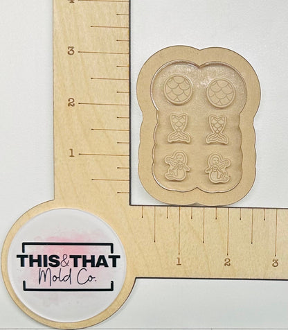 Silicone Mold For Resin | Mermaid Studs/Bits