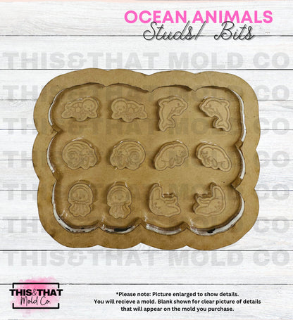Silicone Mold For Resin | Ocean Animal Studs/Bits