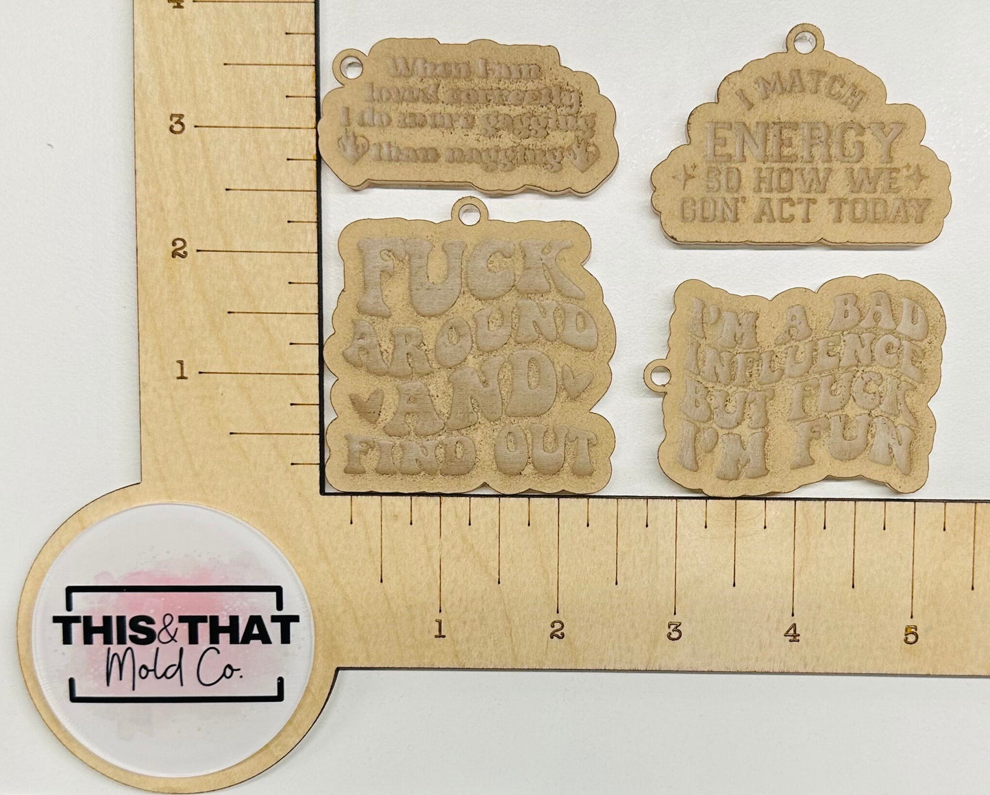 Silicone Mold For Resin | Resin Silicone Keychain Mold with Keyring Hole