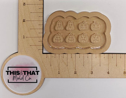 Silicone Mold For Resin | Spooky Pumpkins Studs/Bits
