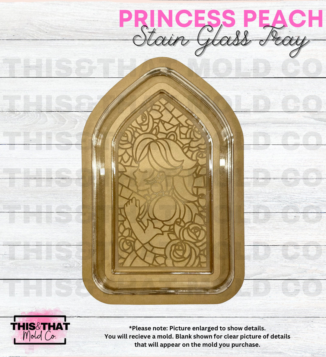 Silicone Mold For Resin | Princess Stained Glass Tray/ Lipped Coaster