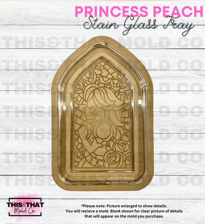 Silicone Mold For Resin | Princess Stained Glass Tray/ Lipped Coaster